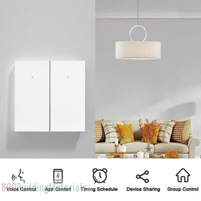 Push-button Light Switch, No Neutral Required, LED Backlight