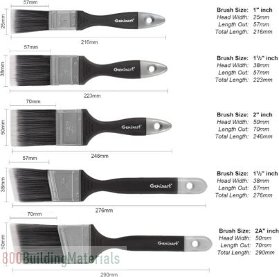 Genixart Angle Sash Paint Brush, Wall Trim Stain Brushes Set for Wall & Furniture Painting