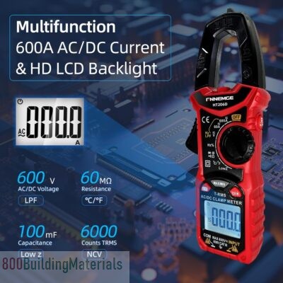 6000 Counts Auto-Range Multimeter 600A AC/DC Current