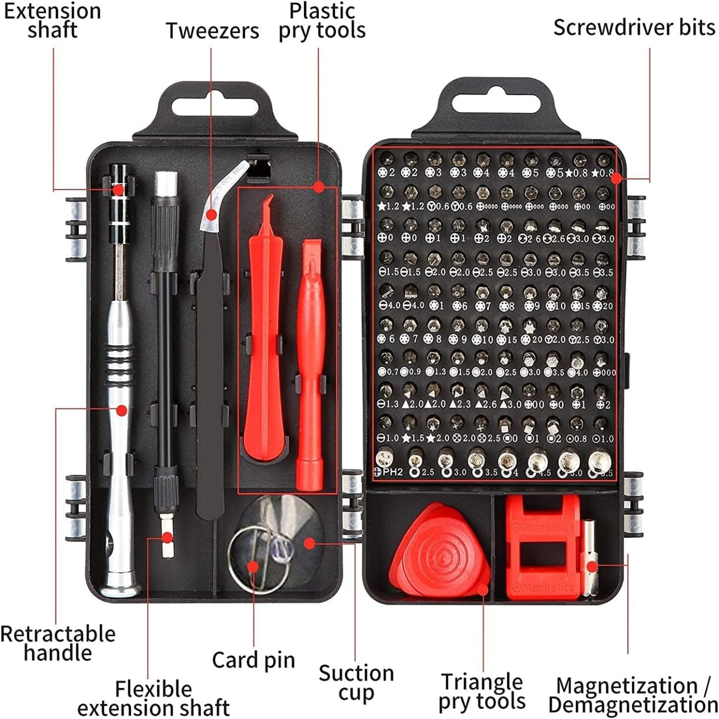 SKY-TOUCH Precision Screwdriver Set, 110 in 1 Magnetic Driver Repair Tool Kits
