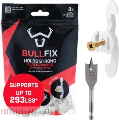Bullfix ‘Extra’ Starter Pack – Heavy Duty Plasterboard Fixings for Stud Walls