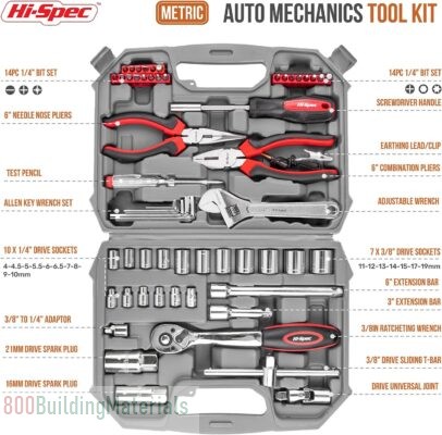 Hi-Spec Tools 67-Pc Auto Mechanics Tool Set