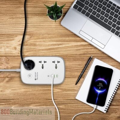 CAROSKI – Wifi Smart Power Strip 3 AC Outlets & 4 USB Ports 30w USB C fast charging Power Extension