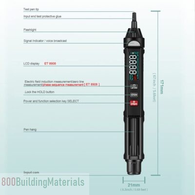 Eacam Hadheld Digital Multimeter Electric Test Pen