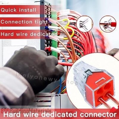 KASTWAVE Push in Wire Connectors Quick Connect Electrical 2-Port 50 Pcs + 4-Port 50 Pcs