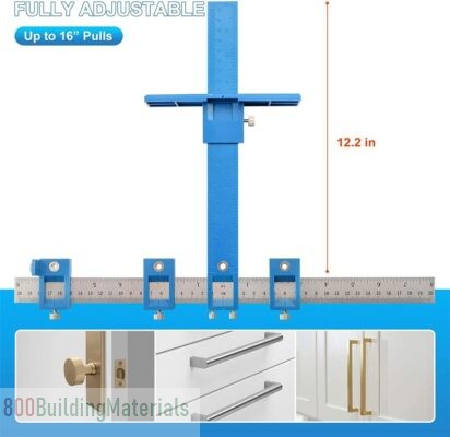 Multifunctional Woodworking Aids Wood Drilling Dowelling Guide For Installation of Handles Knobs on Doors