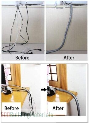 Cable Zipper Cord Organizer Wire Management (Black)