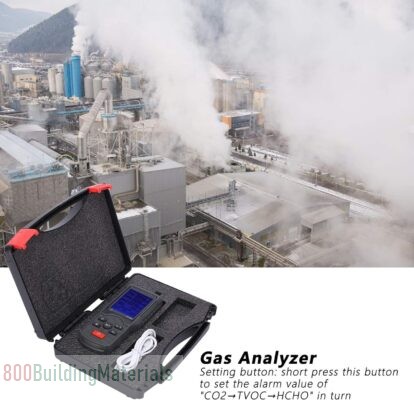 Eujgoov Air Quality Monitor, CO2 TVOC Temperature Humidity Detector Industrial Testing Equipment
