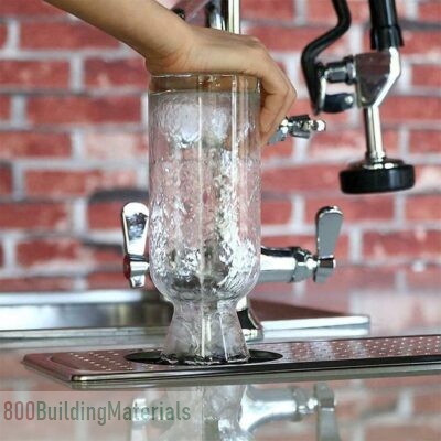 Pitcher Rinser, SANTOW Espresso Rinser with Spray, 304 Stainless Steel Bar Glass Rinser for Sink