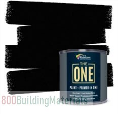 THE ONE Paint & Primer: Multi Surface Quick Drying Paint for Interior/Exterior (Black Matte Finish, 250ml.)