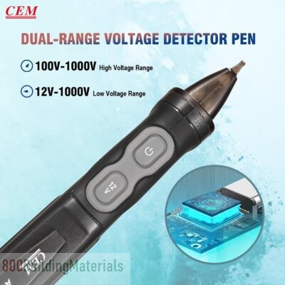 CEM AC-15EX Voltage Tester,Non-Contact Volt Tester, with Dual Range AC 12V-1000V/100V-1000V