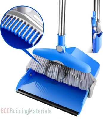 Masthome Standing Cleaning Brush with Dustpan Combo Set for Kitchen Office