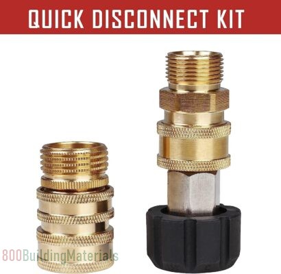Pressure Washer Adapter Set, Quick Disconnect Kit with M22 Metric Male Thread Quick Connector