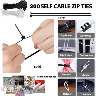 Necomi 273 Pcs Cable Management Kit Cord Organizer for Desk
