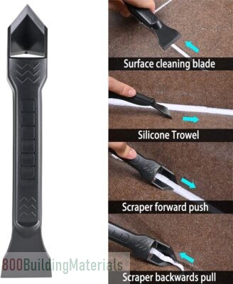 DELFINO Silicone Sealant Finishing Tool Grout Scrapers kit for Tile or Brick Joints
