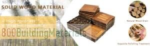 Gluckluz Wooden Decking Tiles Interlocking Floor Tiles 30 x 30 x 1.7cm