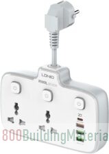 LDNIO Multi Plug Adaptor, 2 Way Plugs Extension Multi Sockets Wall Charger Adapter with 1 PD & 1 QC3.0 And 2 Auto I’D Ports