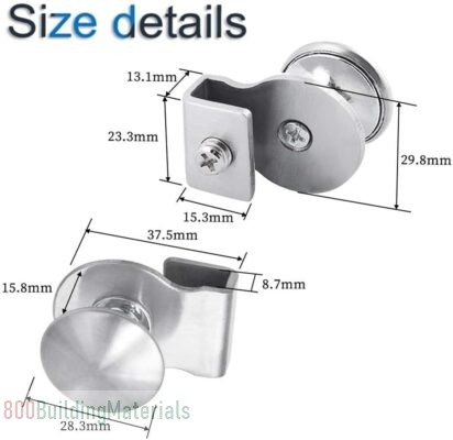 Door Clips Clamps Pulls Handles Knobs for Glass 5-8mm Showcase Furniture Glass Cabinets
