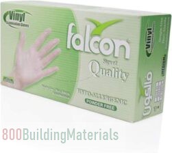 Falcon Vinyl Gloves – Clear Powder Free (M)