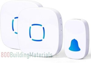 SKY-TOUCH Wireless Doorbell Set, Villa Doorbell With 1 Call Button & 2 Receiver