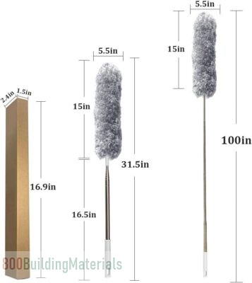 OMIRA Feather Duster, Improved Long Pole Duster (30 to100 inches)