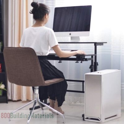 Home Office Desk With Wheels For Computer Workstation,Black