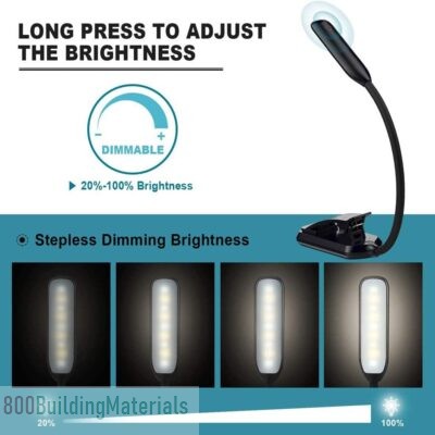 DELFINO LED Dimmable Reading Light with Touch Sensor, 3 Color Modes