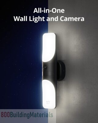 eufy Security Wired Wall Light Cam S100, Security Camera Outdoor, 2K Camera with 1200-Lumen Light