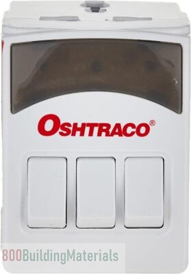 OSHTRACO 3 Way Individual Switched Universal Plug Input Adaptor for use across Household and Offices