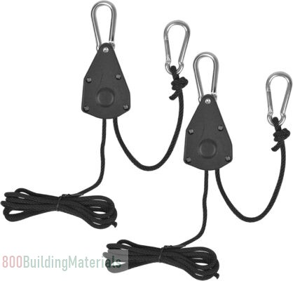 Hanger Pulley Rope, Heavy Duty Rope Ratchet Hanger Adjustable Rope Clip