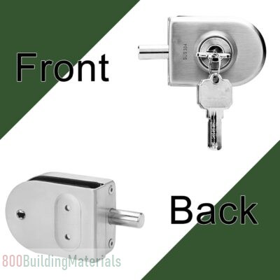 NALACAL Stainless Steel Glass Door Lock Anti-Theft Security Double Swing Hinged Frameless Push Sliding Gate Floor Latch Bolt Ground