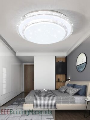HUA QIANG WANG Flush Mount Double Layer Crystal Ceiling Lamp 3-color