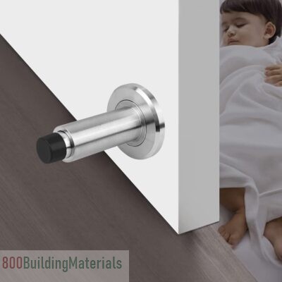 NALACAL 304 Stainless Steel Door Stop with Rubber Buffer