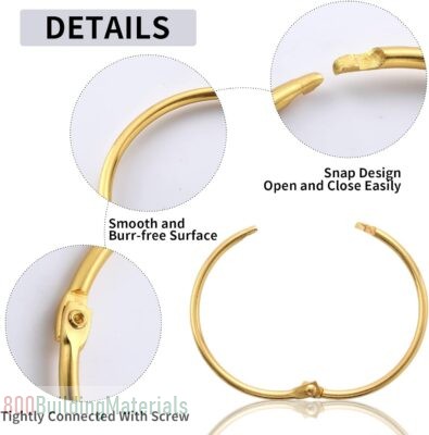 Amzboen Circular Decorative Shower Ring Hooks for Bathroom Shower Rod – 20 Pack