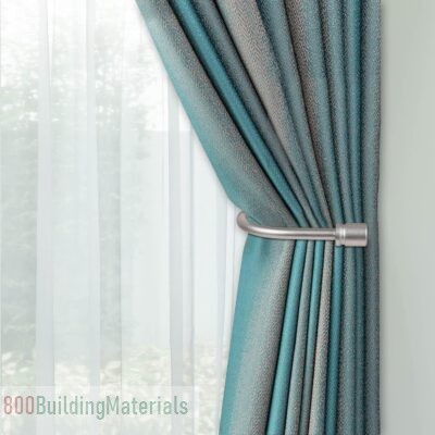 2 Pcs Curtain Tiebacks with Classic End Cap U Shaped Window Drapery Holder Curtain