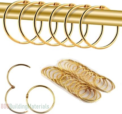 Amzboen Circular Decorative Shower Ring Hooks for Bathroom Shower Rod – 20 Pack