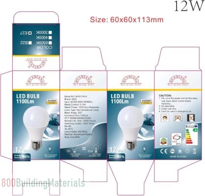 HUA QIANG WANG 12W LED Light Bulb Warm White – 10