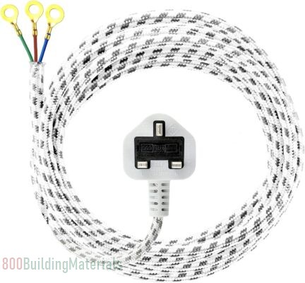 Melfi™ UK Plug Electric Iron Cord 13A with Power Supply Lead Extension Cable-3m