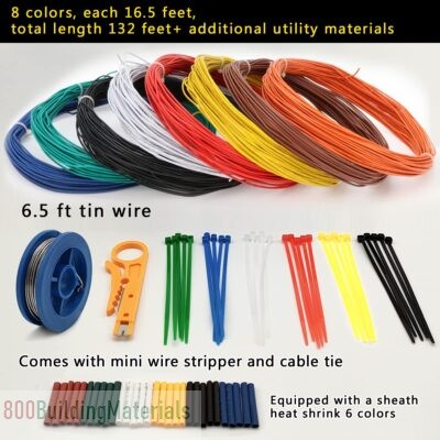 Amiph UL1007-22AWG Electronics Wire Tinned Copper Multi Strand Electronic Equipment Electrical Wiring Kit