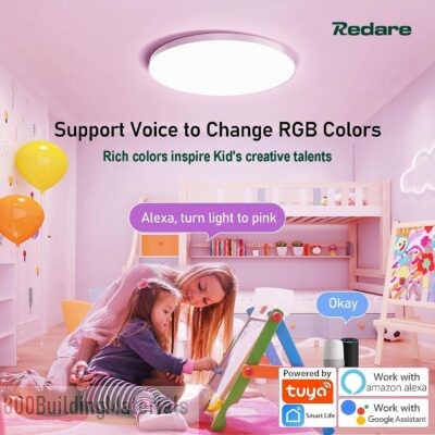 Redare Alexa Smart Ceiling Light,RGB Wifi Ceiling Light