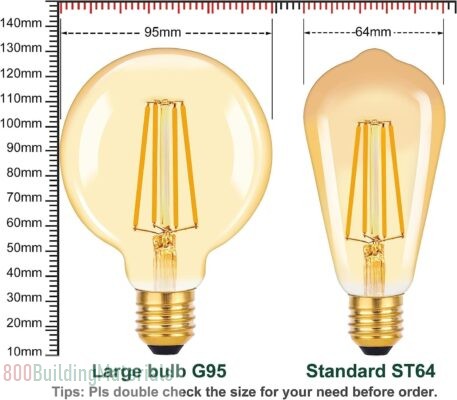 HUA QIANG WANG Vintage E27 Edison Bulbs LED Light Bulbs 40W Equivalent 2200K Warm White