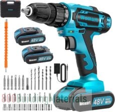 Wemart Cordless Drill Set, 48V Electric Drill with Drill/Screwdriver Bits