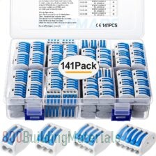 MAKINGTEC  Lever Wire Connectors Compact Splicing Conductor Connector for Solid Stranded Flexible Wires – 141Pcs