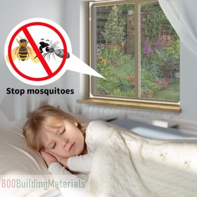 Adjustable Mosquito Net Insect Mesh with Scissors 120cm×100cm