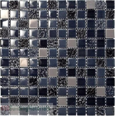 BOXER Samarkand Glass Mosaic Tile with Glossy Tiles Ideal for Kitchen and Bathroom