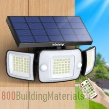 Solar Motion Sensor Lights with Dual Sensors 6000mAh 1200LM Waterproof Solar Flood Lights Outdoor 270°Wide Angle Solar Security Lights with 4 Modes