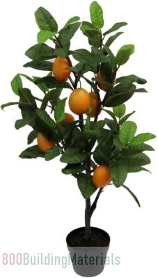 YATAI Artificial Faux Lemon Fruit Plant About 1.2 Meters – Artificial Tree Outdoor With Plastic Pot