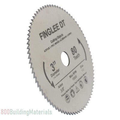 FINGLEE DT 1Pc 3inch 76mm HSS Circular Saw Blade, 80Teeth High Speed Steel Cutting Disc