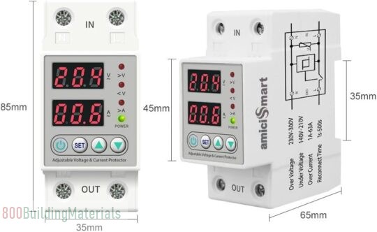 amiciSmart Automatic Over/Under Voltage (Adjustable Setting) and Over Load Protection
