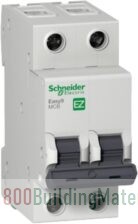 Schneider Electric Easy9 miniature circuit breaker- 2P – 25 A – C curve – 6000 A – 230 V, EZ9F56225